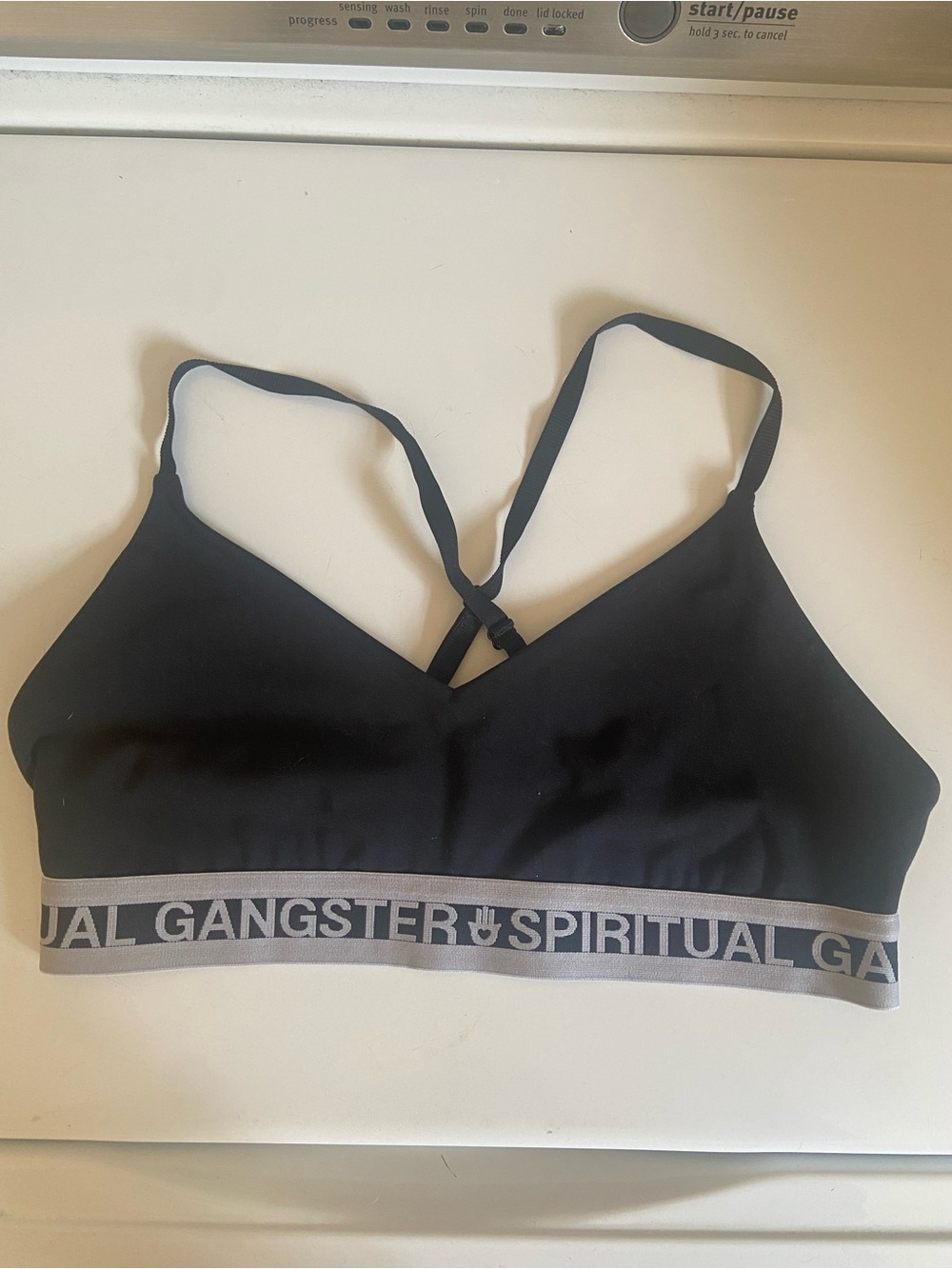 Spiritual Gangster Black & Gray Logo Bralette